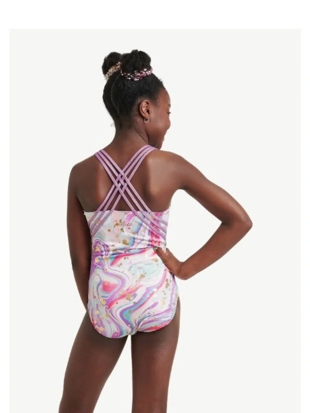 Justice Girls Strappy Back Leotard size 7/8